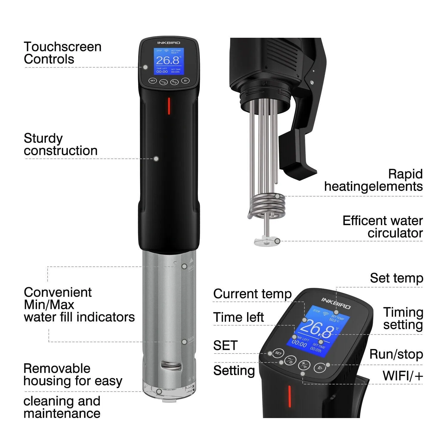 Sous Vide Cooker Precision Cookers WiFi Immersion Circulator 120V