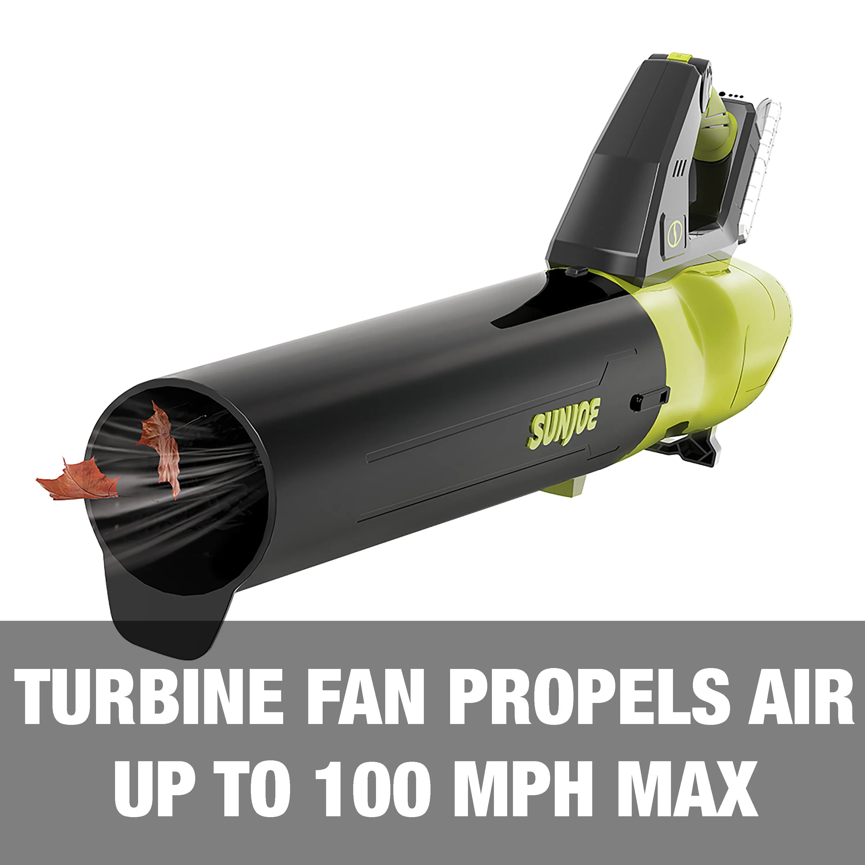 Sun Joe 24V-JB-LTE 24-Volt* IONMAX Cordless Turbine Jet Blower Kit | 350 CFM Max | W/ 2.0-Ah Battery   Charger