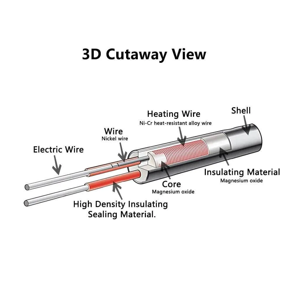 Tronxy 24V 50W 1.2m Nozzle Heating Rod for 3D Printers