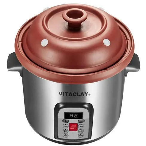 VitaClay Smart Organic Clay 6-Quart Multi-Crock 'N Stock Pot VM7800-5C