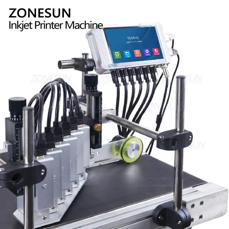 ZONESUN ZS-DC127 High Speed Touch Screen Online Inkjet Printer Logo Date Batch Number Digital Continuous Coding Printing Machine