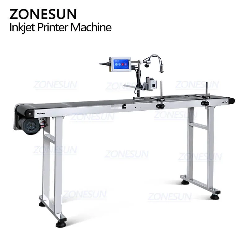 ZONESUN ZS-DC127 High Speed Touch Screen Online Inkjet Printer Logo Date Batch Number Digital Continuous Coding Printing Machine